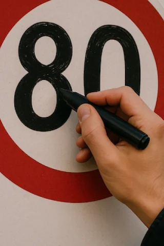 Verfälschtes Schild